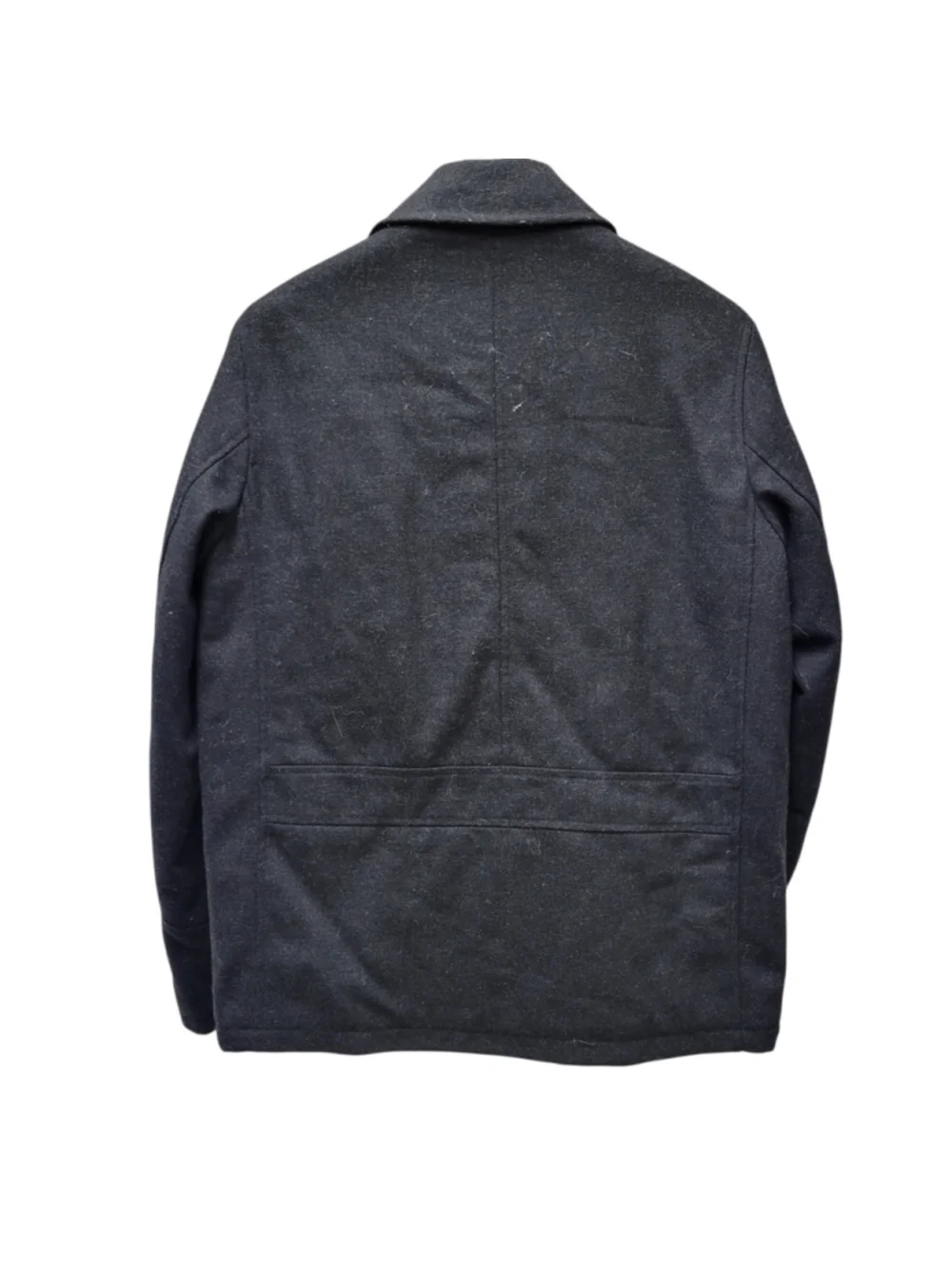 Levis Jacket Men's Black Wool Polyester Blend Full-Zip Long-Sleeves Jacket Small
